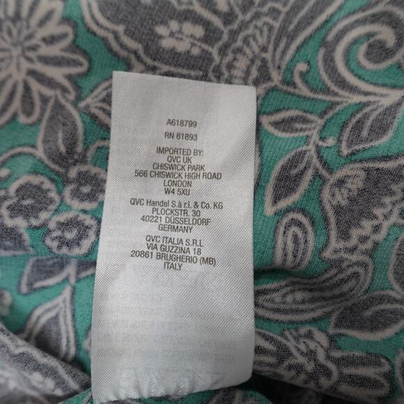 Susan Graver Top Womens 2X Liquid Knit Tunic Mock Neck Long Sleeve Artsy Paisley - Picture 4 of 9